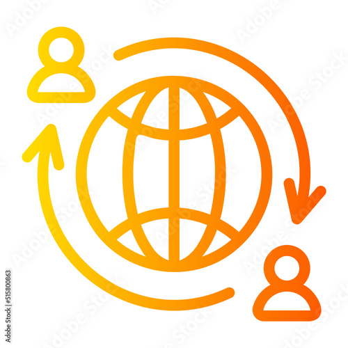 immigration gradient icon