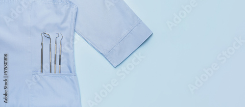 Dentist's coat with tools o...
