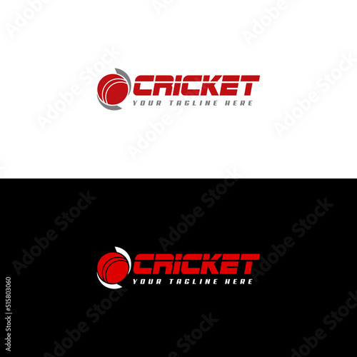 Cricket logo design illustration
