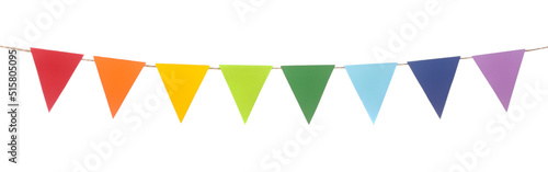 Φωτογραφία Festive bunting flags isolated on white