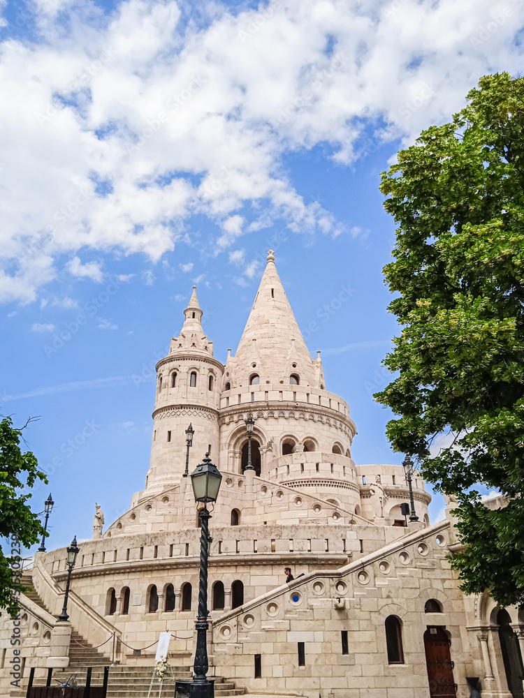 Fisherman's Bastion in Hungary, in Budapest