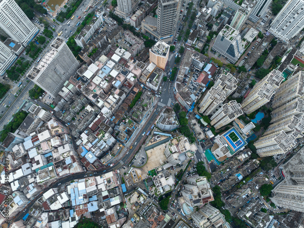 Aerial view of landscape in Shenzhen city,China Aerial view of landscape in Shenzhen city,China