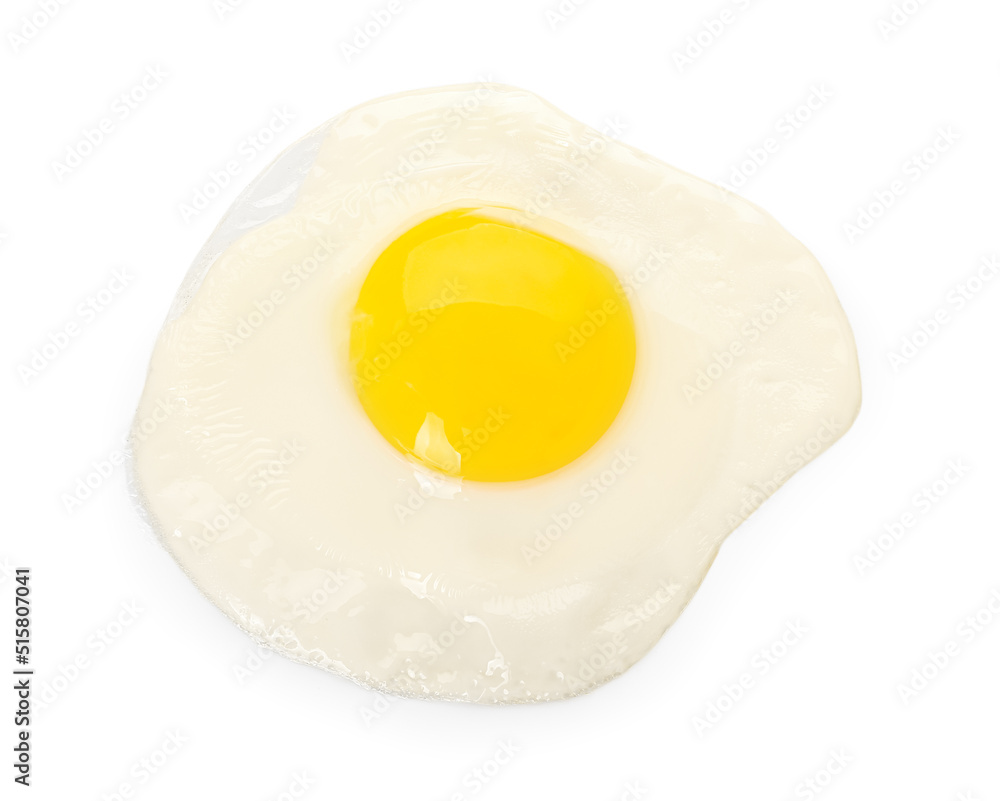 Delicious fried egg on white background Delicious fried egg on white background