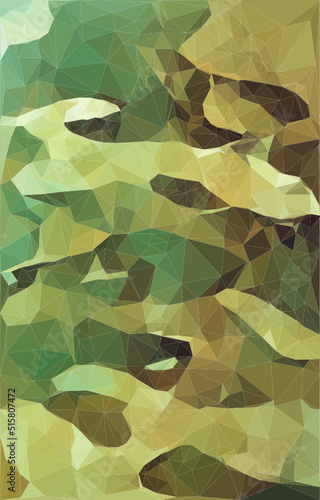 Militärischer Hintergrund. Camouflage Textur als Vektor in Low Poly Art. 