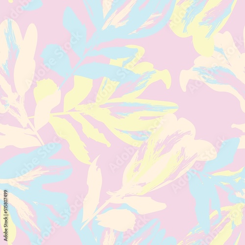 Floral Brush strokes Seamless Pattern Design