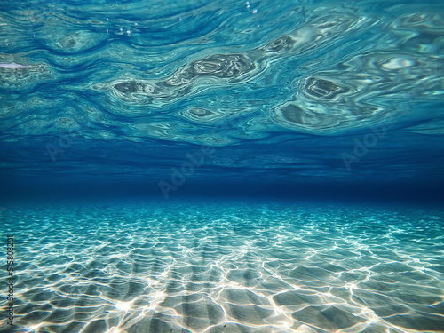 underwater world wide angle view, mediterranean sea, Villasimius, Sardinia