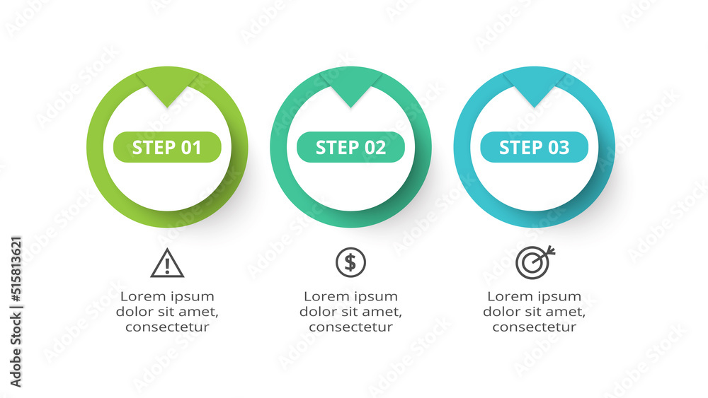 Creative concept for infographic with 3 steps, options, parts or processes. Business data visualization. Creative concept for infographic with 3 steps, options, parts or processes. Business data visualization.