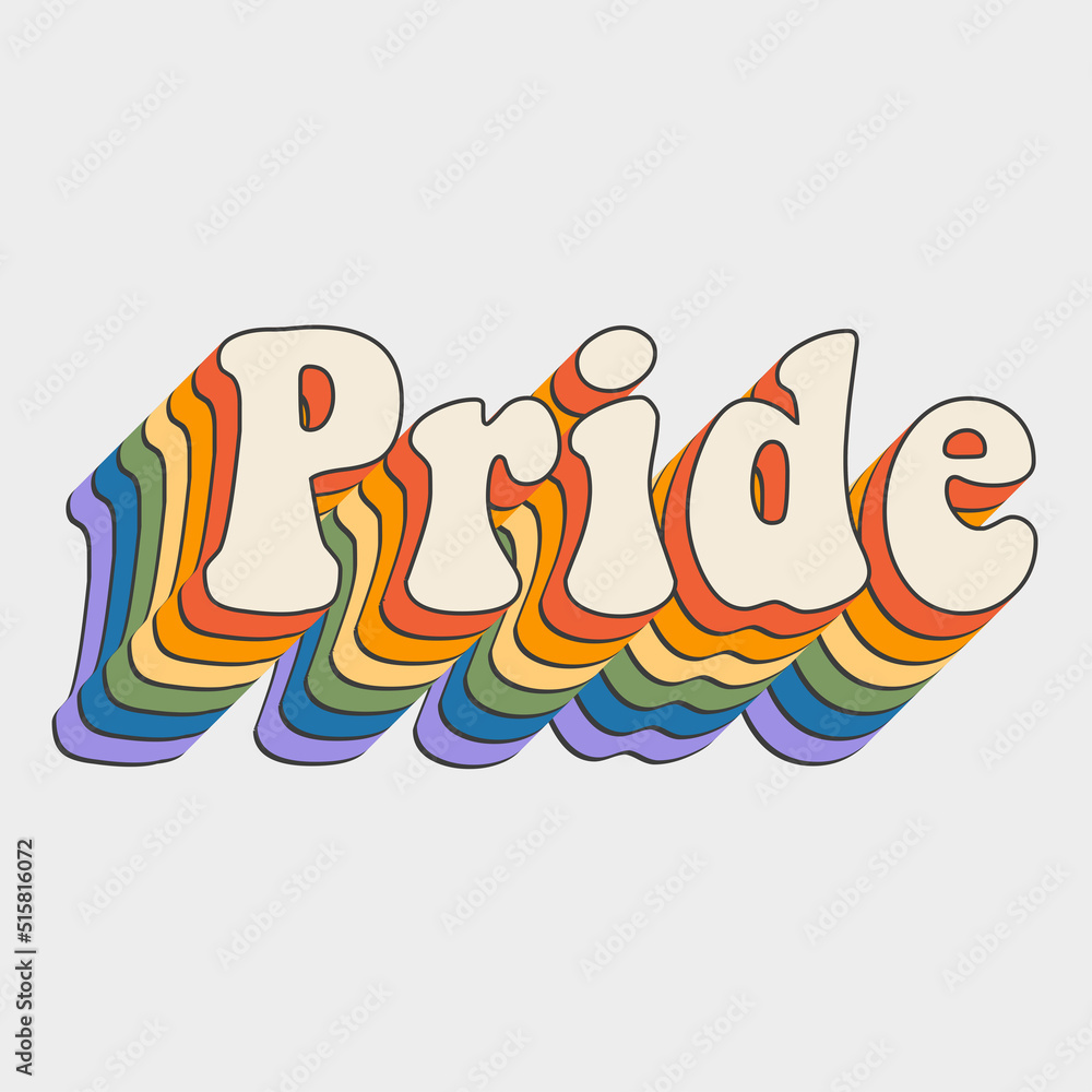 pride retro lgbt pride with rainbow shadow pride retro lgbt pride with rainbow shadow