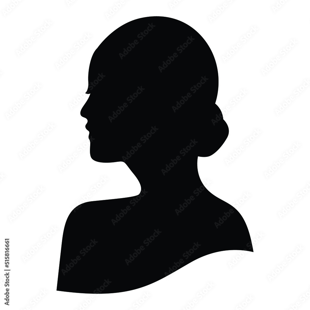Women Silhouette on white background