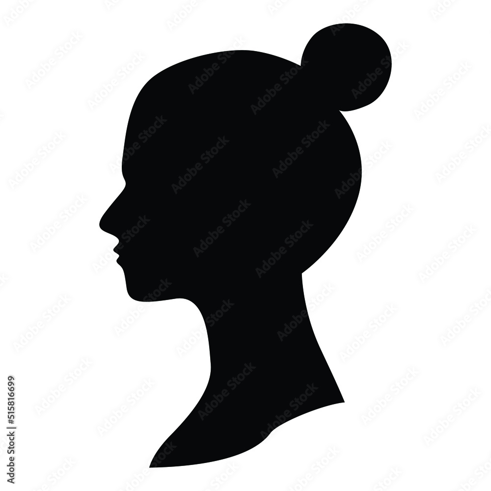 Women Silhouette on white background Women Silhouette on white background
