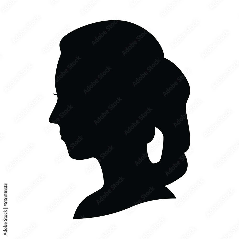 Women Silhouette on white background Women Silhouette on white background