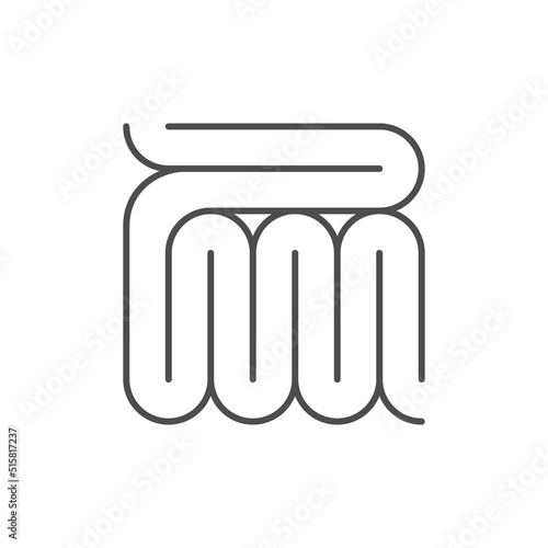 Human intestines line outline icon