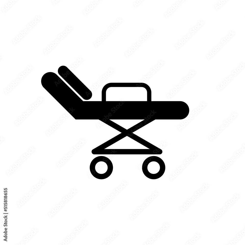 Hospital bed icon isolated on white background Hospital bed icon isolated on white background