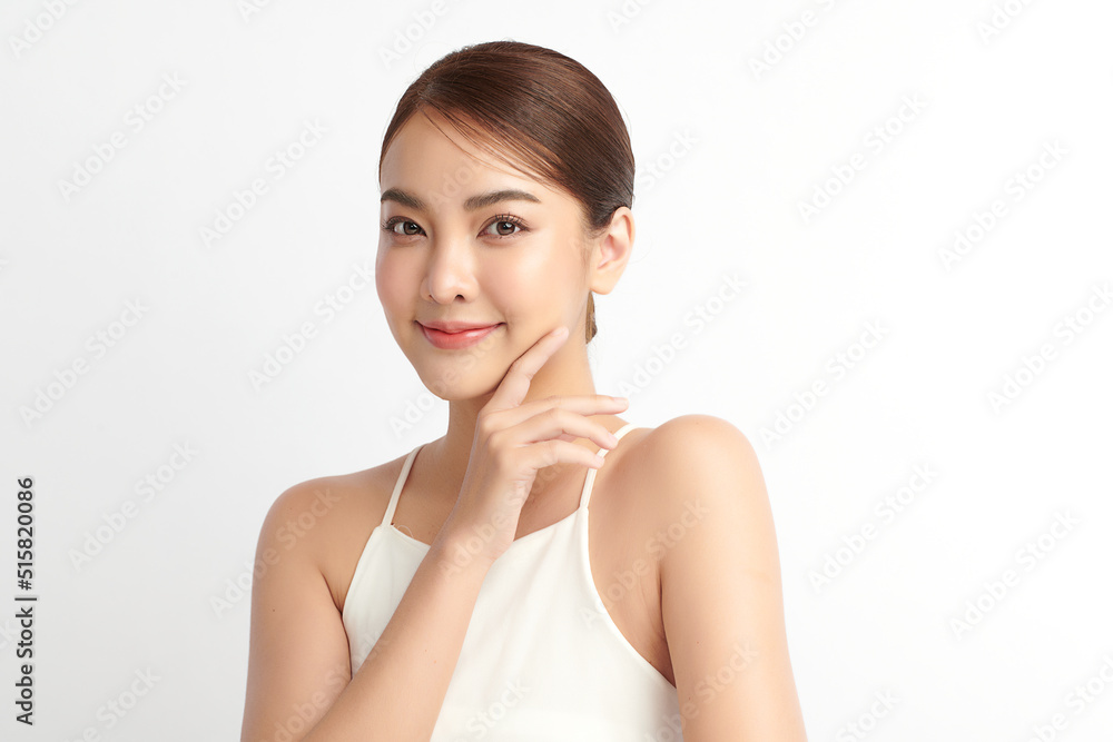 Beautiful young asian woman with clean fresh skin on white background, Face care, Facial treatment, Cosmetology, beauty and spa, Asian women portrait. Beautiful young asian woman with clean fresh skin on white background, Face care, Facial treatment, Cosmetology, beauty and spa, Asian women portrait.