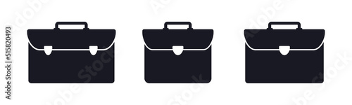 Briefcase attache case vector icons
