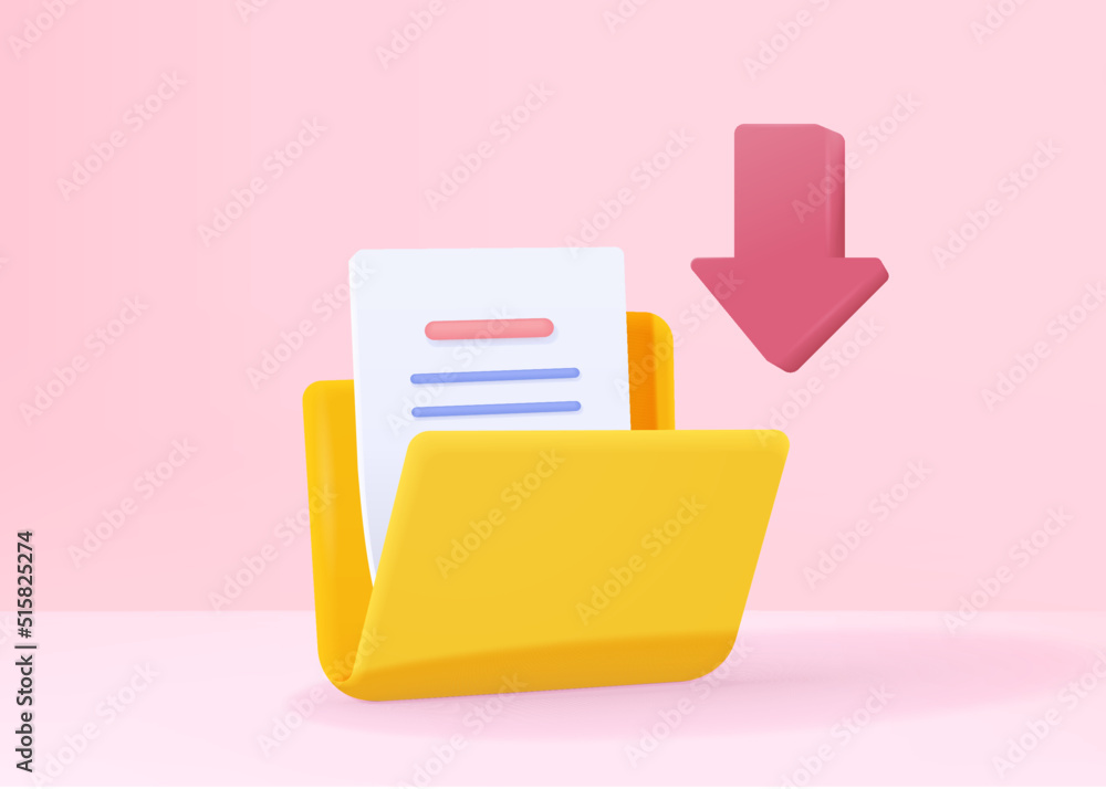 3d folder and paper for management file 3d folder and paper for management file