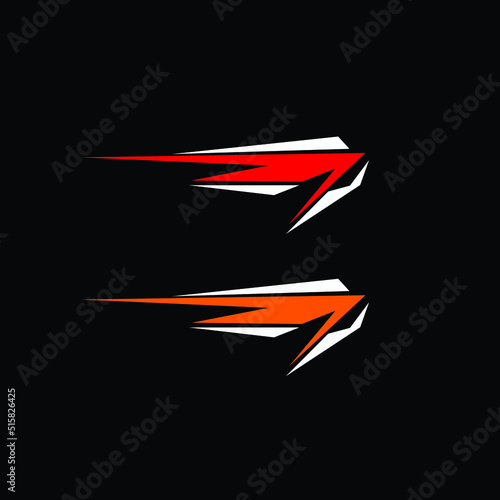 car body wrapping template sticker design vector. car modification sticker
