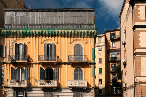 Fotografie Exterior buildings architecture on the Via Caracciolo ( Lungomare di Napoli a Me