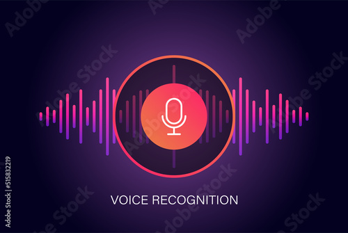 Personal voice assistant icon in flat style. Audio soundwave vector illustration on isolated background. Audio recognition sign business concept.