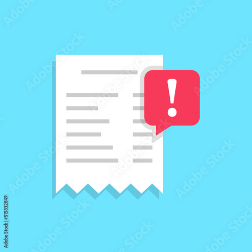 Approved payment icon in flat style. Paper receipt bill invoice vector illustration on isolated background. Verified notice sign business concept.