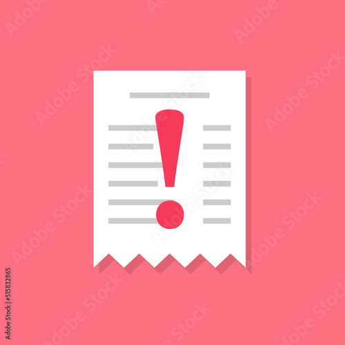 Approved payment icon in flat style. Paper receipt bill invoice vector illustration on isolated background. Verified notice sign business concept.