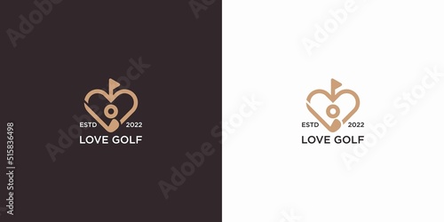 Love golf logo vintage retro