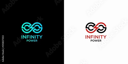 Infinity power logo template