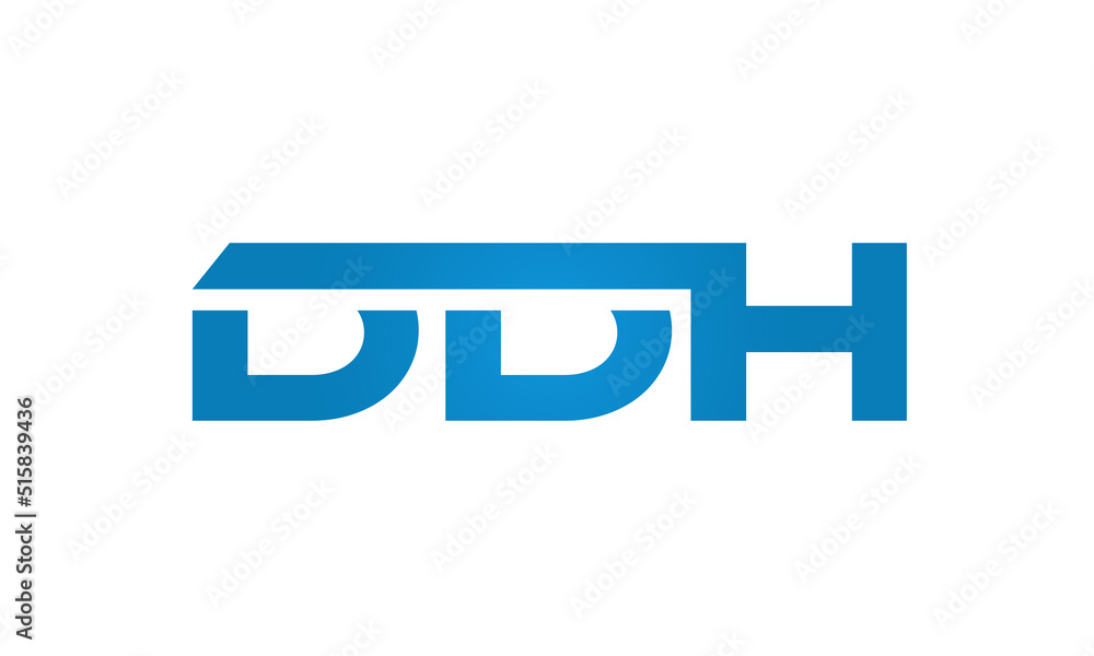 Connected DDH Letters logo Design Linked Chain logo Concept Connected DDH Letters logo Design Linked Chain logo Concept
