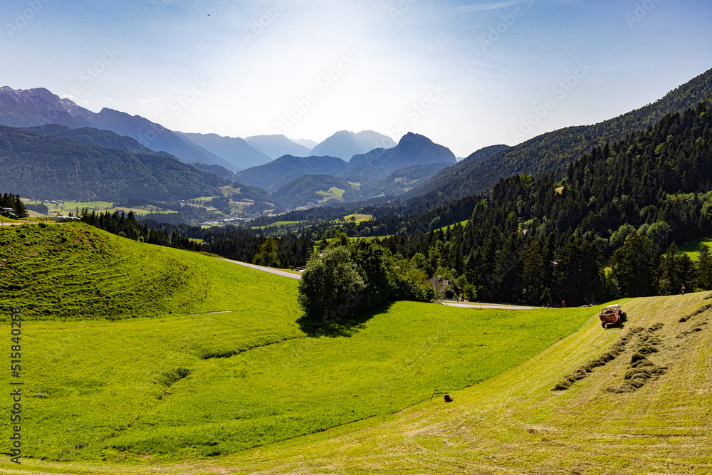 landscape on the Postalmstrasse in Salzkammergut in Austria