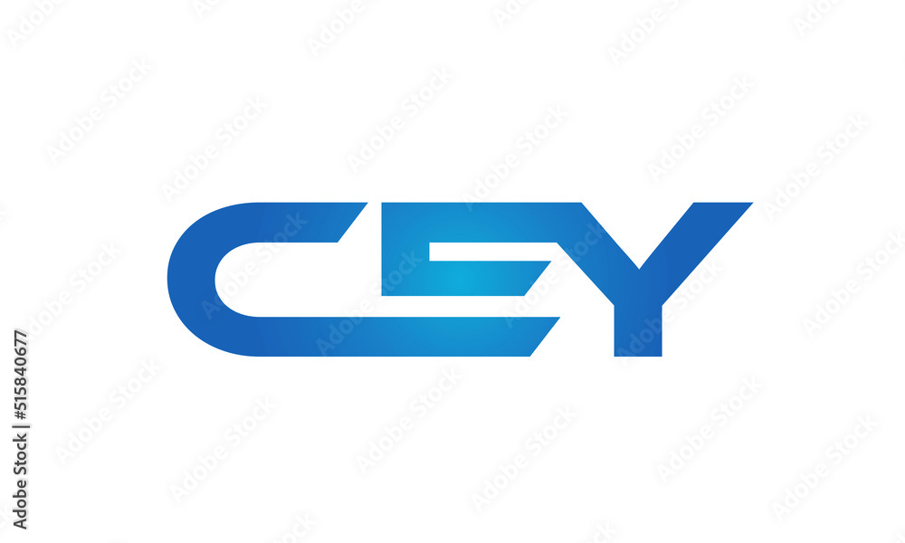 Connected CEY Letters logo Design Linked Chain logo Concept Connected CEY Letters logo Design Linked Chain logo Concept