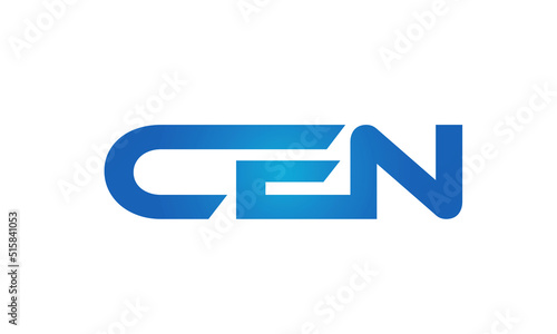 Connected CEN Letters logo Design Linked Chain logo Concept