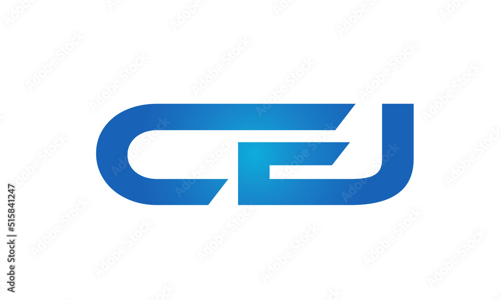 Connected CEJ Letters logo Design Linked Chain logo Concept Connected CEJ Letters logo Design Linked Chain logo Concept