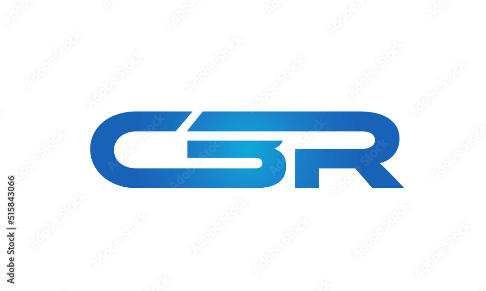 Connected CBR Letters logo Design Linked Chain logo Concept