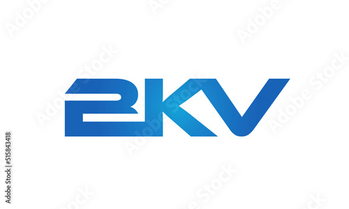 Connected BKV Letters logo Design Linked Chain logo Concept