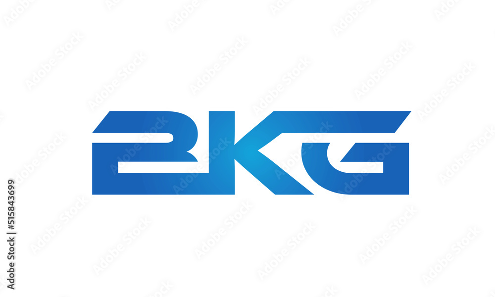 Connected BKG Letters logo Design Linked Chain logo Concept Connected BKG Letters logo Design Linked Chain logo Concept