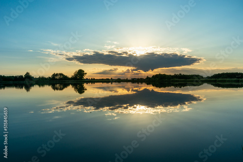 Fototapeta Naklejka Na Ścianę i Meble -  Reflection of cloud in the lake water