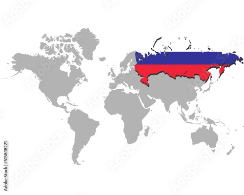 世界地図 ピックアップ国家 ロシア