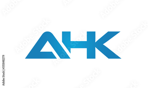 Connected AHK Letters logo Design Linked Chain logo Concept