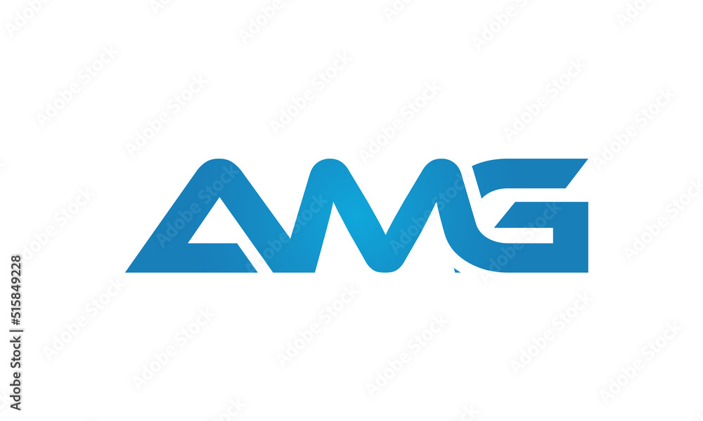 Connected AMG Letters logo Design Linked Chain logo Concept Connected AMG Letters logo Design Linked Chain logo Concept