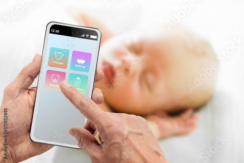 Mobile app for remote watching over newborn kid sleeping