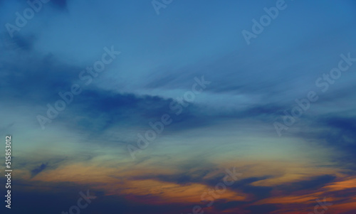 Fototapeta Naklejka Na Ścianę i Meble -  beautiful sunset sky, dark colorful clouds as abstract background