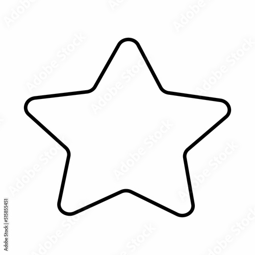 A five-pointed star. Geometric shape.A star with rounded corners. 