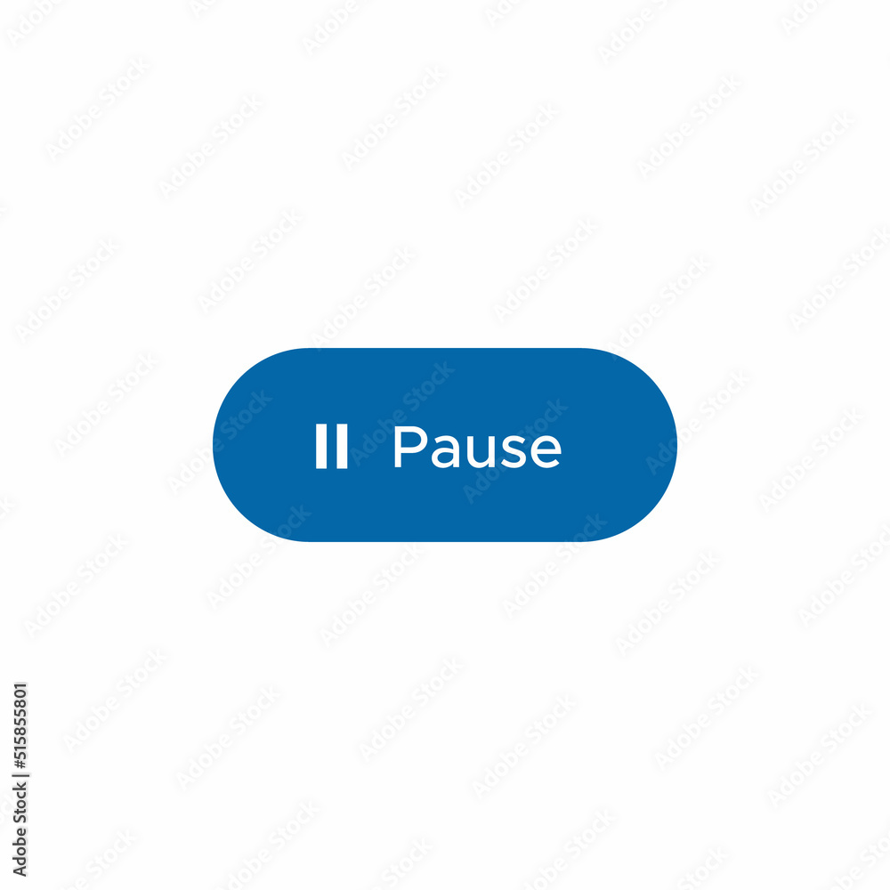 Pause button icon vector for web media player or mobile app Pause button icon vector for web media player or mobile app