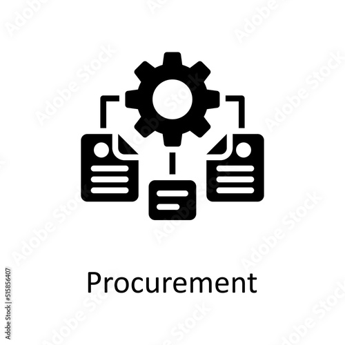 Procurement vector Solid Icon Design illustration. Project Managements Symbol on White background EPS 10 File