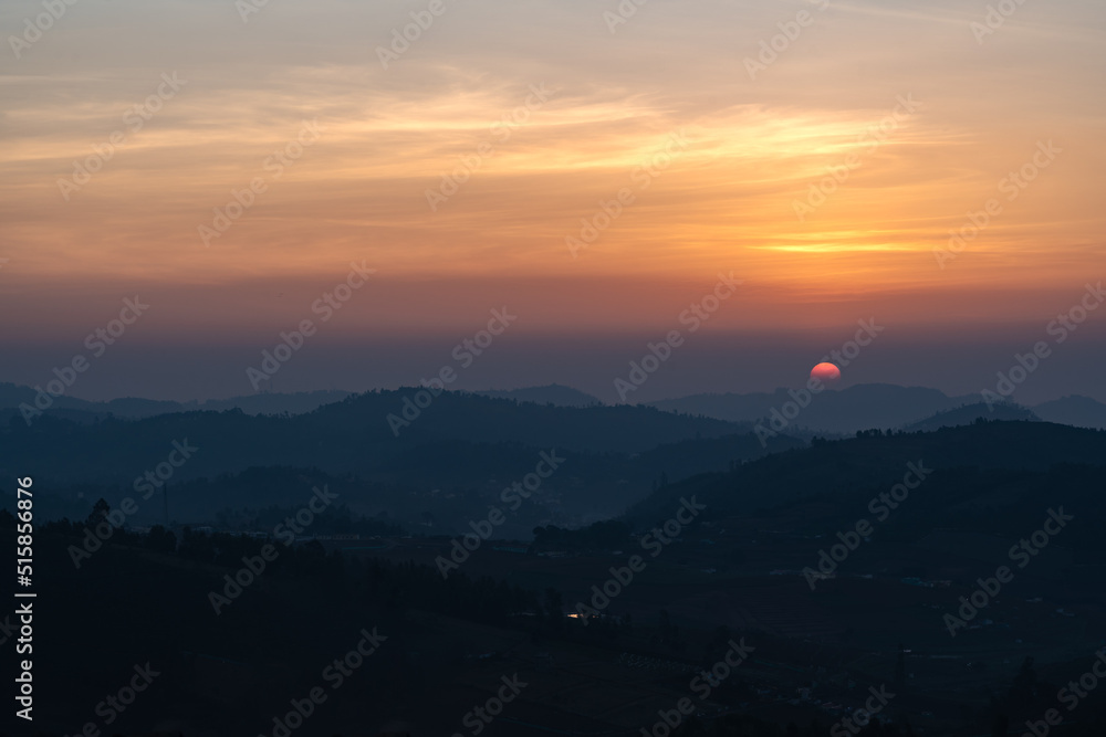 sunrise over the mountains