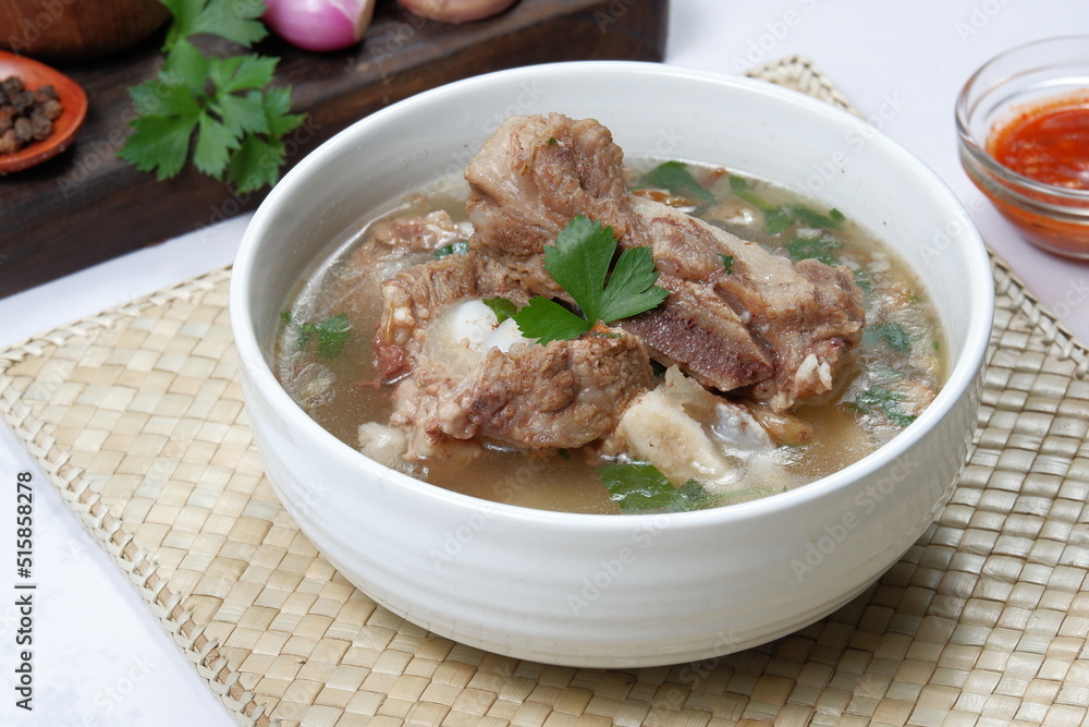 beef rib soup or sop iga 