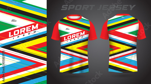 colorful t-shirt sport jersey design