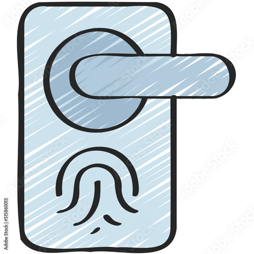 Biometrics Door Handle Icon