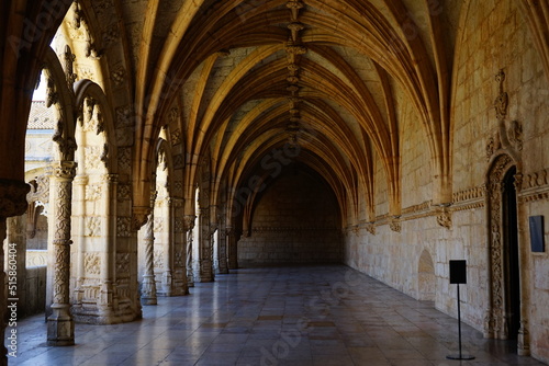 Mosteiro dos Jeronimos cloister view  Lisboa  Portugal
