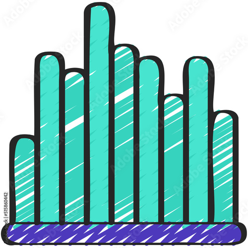 Crowded Bar Chart Icon